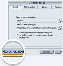 Alterar registro