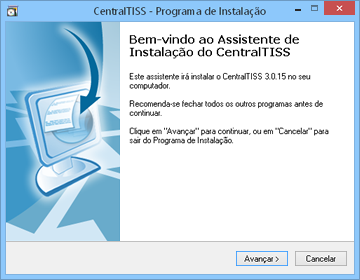 Assistente de instalação do TISS