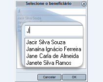 Busca por cadastros